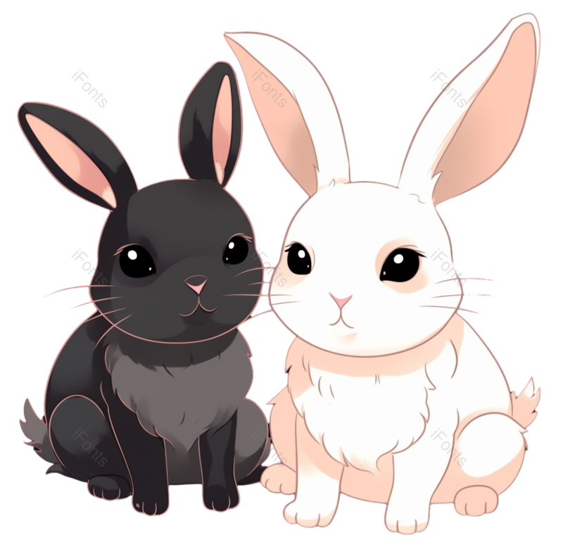 兔子图片,传统节日元素,中秋节PNG,动物免抠素材